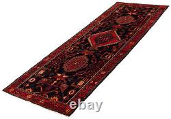Vintage Hand-Knotted Area Rug 3'11 x 11'1 Traditional Wool Carpet