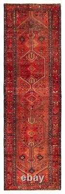 Vintage Hand-Knotted Area Rug 3'2 x 10'1 Traditional Wool Carpet