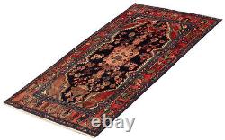 Vintage Hand-Knotted Area Rug 3'5 x 6'3 Traditional Wool Carpet