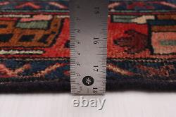 Vintage Hand-Knotted Area Rug 3'5 x 6'3 Traditional Wool Carpet