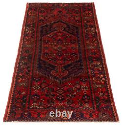 Vintage Hand-Knotted Area Rug 3'5 x 8'2 Traditional Wool Carpet