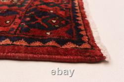 Vintage Hand-Knotted Area Rug 3'5 x 8'2 Traditional Wool Carpet