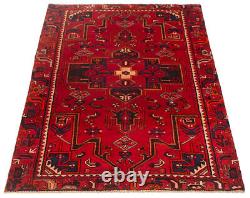 Vintage Hand-Knotted Area Rug 4'0 x 6'6 Traditional Wool Carpet