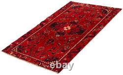 Vintage Hand-Knotted Area Rug 4'0 x 6'6 Traditional Wool Carpet