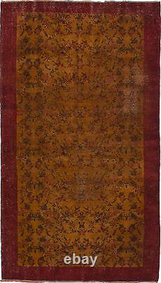 Vintage Hand-Knotted Area Rug 4'11 x 8'7 Traditional Wool Carpet