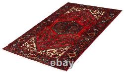 Vintage Hand-Knotted Area Rug 4'1 x 6'1 Traditional Wool Carpet