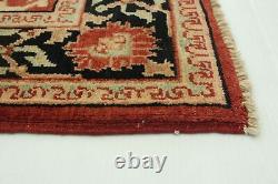 Vintage Hand-Knotted Area Rug 4'2 x 6'2 Traditional Wool Carpet