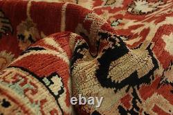 Vintage Hand-Knotted Area Rug 4'2 x 6'2 Traditional Wool Carpet