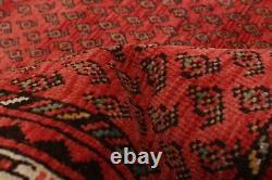 Vintage Hand-Knotted Area Rug 4'2 x 7'0 Traditional Wool Carpet