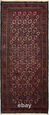 Vintage Hand-Knotted Area Rug 4'2 x 9'10 Traditional Wool Carpet