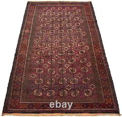 Vintage Hand-Knotted Area Rug 4'2 x 9'10 Traditional Wool Carpet