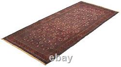 Vintage Hand-Knotted Area Rug 4'2 x 9'10 Traditional Wool Carpet