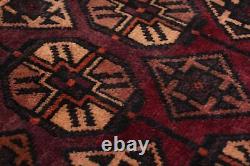 Vintage Hand-Knotted Area Rug 4'2 x 9'10 Traditional Wool Carpet