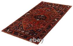 Vintage Hand-Knotted Area Rug 4'3 x 6'11 Traditional Wool Carpet