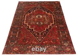 Vintage Hand-Knotted Area Rug 4'8 x 7'3 Traditional Wool Carpet