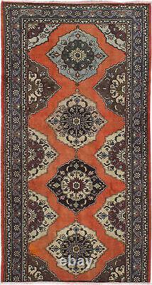 Vintage Hand-Knotted Area Rug 4'9 x 8'11 Traditional Wool Carpet
