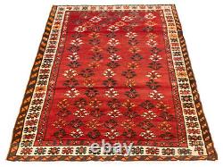 Vintage Hand-Knotted Area Rug 5'3 x 8'10 Traditional Wool Carpet
