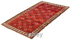 Vintage Hand-Knotted Area Rug 5'3 x 8'10 Traditional Wool Carpet