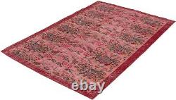 Vintage Hand-Knotted Area Rug 5'5 x 8'11 Traditional Wool Carpet