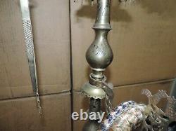Vintage Hookah 6' Tall Brass Saudi Arabia 1960s Era EXCELLENT ORIGINAL CONDITION