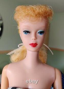 Vintage Mattel Barbie Blonde 1961 #5 Ponytail Doll #850 Excellent Condition