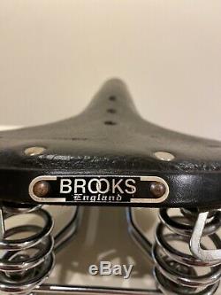 Vintage Original 1950s Brooks Leather B73 Bike Saddle Black Excellent Condition