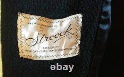 Vintage Stroock Black RARE Alpaca Coat/ Excellent condition