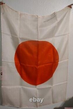 Vintage WWII WW2 Japanese Meatball Silk Flag 32 By 24 EXCELLENT CONDITION