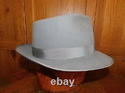 Vintage Westbury Gray Fur Felt Fedora, Sz. 7 3/8 Excellent Condition