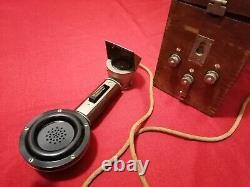 Ww1 swiss-german military field phone- extremely rare, in excellent shape