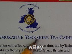 Yorkshire Tea Tin Rotary Club 2000 Excellent Clean Used Condition Very Rare Tin