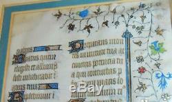 15ème Siècle Antique Lumineuse Manuscrit. Qualité Musée, Excellent Etat
