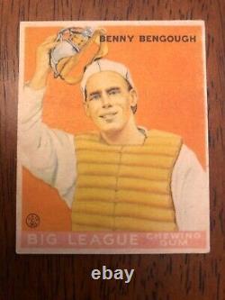 1933 Goudey Benny Bengough #1 Authentique Bonne Condition - Perte de papier à l'arrière