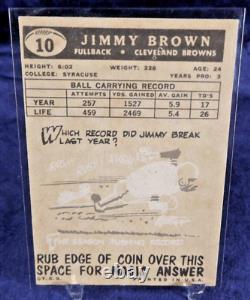 1959 Topps Jimmy BROWN #10 Cleveland Browns en excellent état