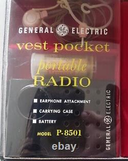1961 GE General Electric P-8501 RADIO PORTABLE DE POCHE EN EXCELLENTE CONDITION