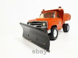 1974-75 Tonka Dodge Plow And Dump Truck Excellent État D'origine