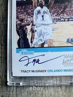 2000 Topps Heritage Tracy Mcgrady Autographe Certifié Excellent État