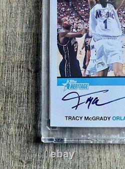 2000 Topps Heritage Tracy Mcgrady Autographe Certifié Excellent État