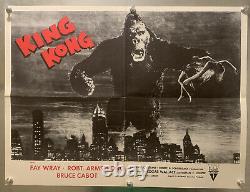 Affiche De Réédition De King Kong Rko Des Années 1950 Excellent État