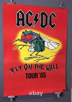 Affiche originale AC/DC Fly On The Wall TOUR'85 en excellent état 22x30