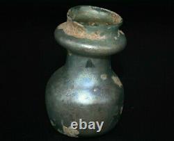 Ancien Vase En Verre Romain En Excellent État Vers Le 1er 3ème Siècle Après J.-c.