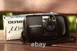 Appareil photo Olympus Mju I 35mm rare en excellent état avec boîte d'origine