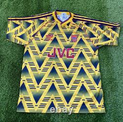 Arsenal Original 1991/93 Chemise Away- Moyen- Excellent État- Banane Bruisée