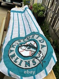 Bannière originale d'inauguration des Florida Marlins 1993 en excellent état - 10 pieds