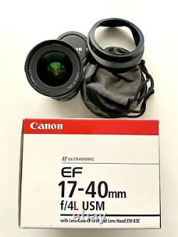 Canon Ef 17-40mm F/4l Usm Lens Boîte Originale Excellent Condition