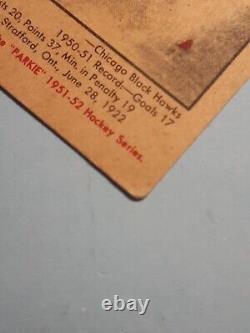 Carte de recrue Parkie Rookie de George Gee 1951-52 en condition VG EX pour son âge