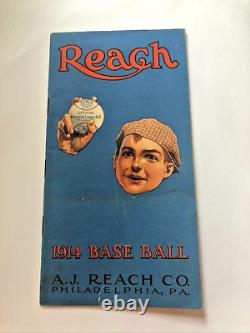 Catalogue d'équipement de baseball Reach de 1914 en excellent état, belle édition rare