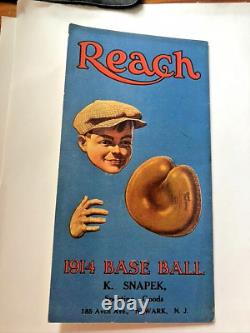 Catalogue d'équipement de baseball Reach de 1914 en excellent état, belle édition rare