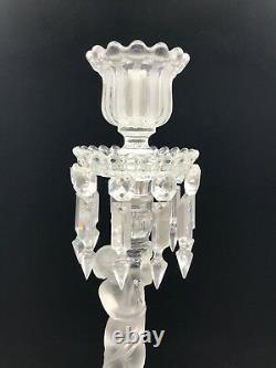 Cristal Baccarat Figural Bougeoirs Paire Rare Excellent État Luminaires