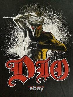 Dio 1983 Tour T Shirt Vintage Tour Dates Au Retour Excellent État